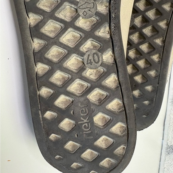 Rieker Women’s EU 40 Daphne Low-Top Grey Blue Slip On Leather Rubber Loafer Flat - Picture 9 of 11